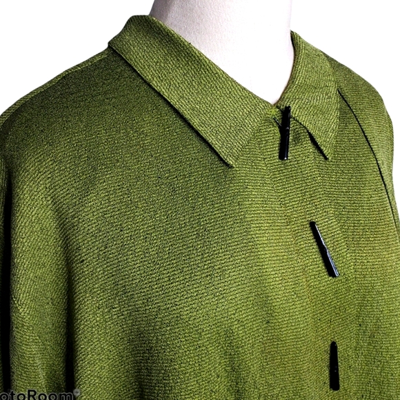 Vintage Sweaters - Vintage Lagenlook Aysemetrical Art to Wear Big Shirt Cape Drape Carole Thomkins